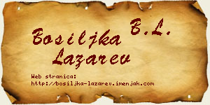 Bosiljka Lazarev vizit kartica